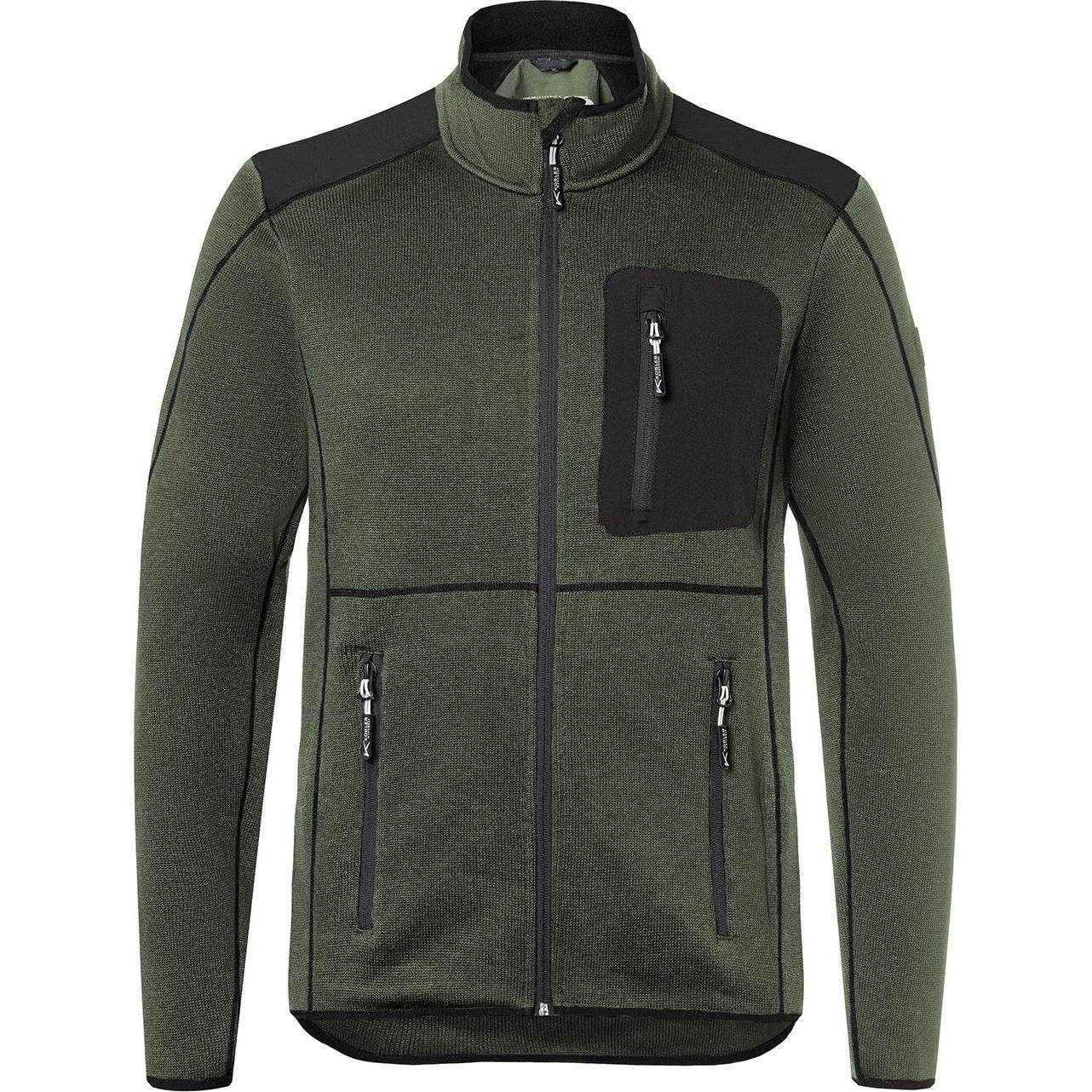 Kübler, Arbeitsjacke, Strickjacke oliv/schwarz Form 1443 Grösse 3XL (3XL)