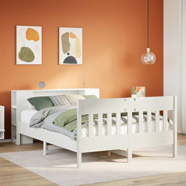 Image du produit vidaXL Bett mit Regal (135 x 190 cm)
