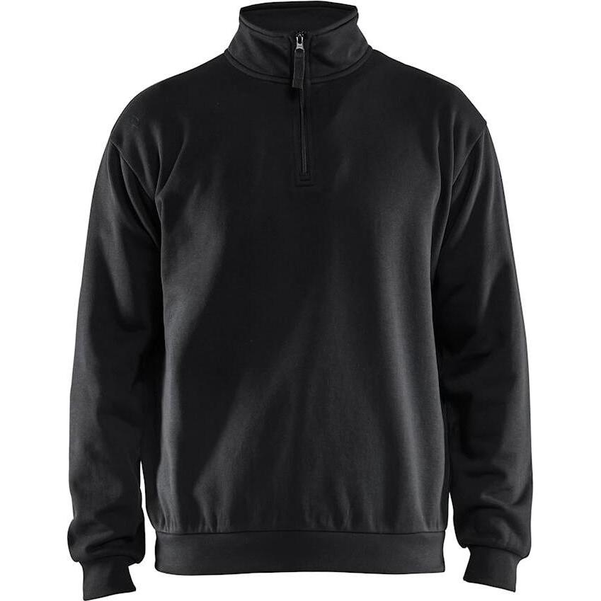 Blakläder, Herren, Pullover, Sweatshirt mit Reissverschlusskragen, Schwarz, (L)