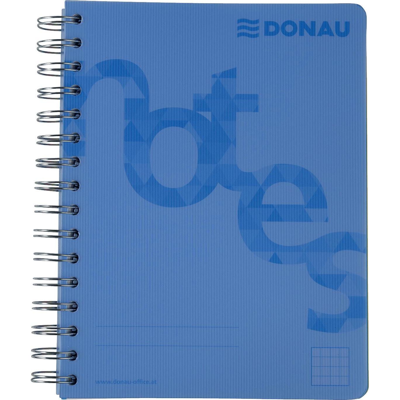 Donau, Heft + Block, Seminarblock DIN A5 140 Blatt blau (A5, Kariert, Harter Einband)