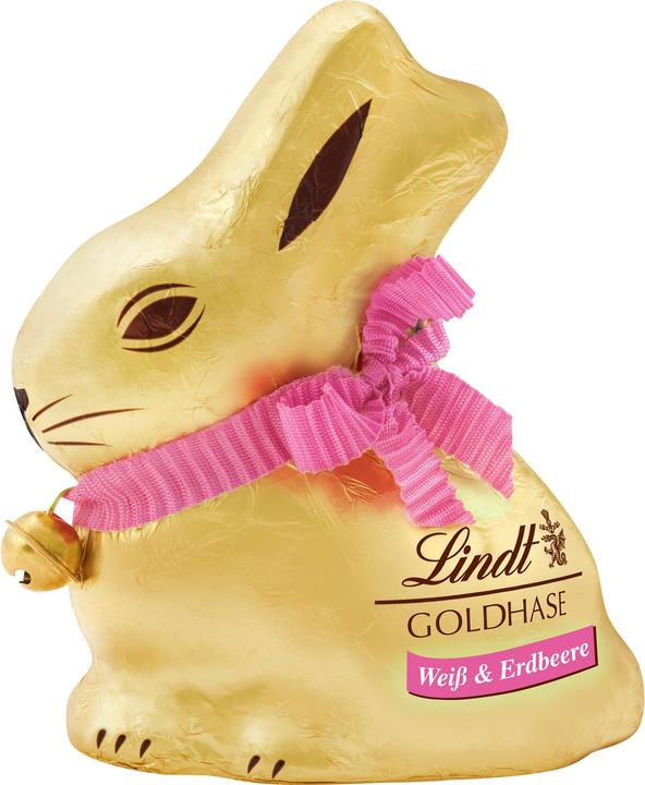 Lindt Lapin doré blanc & fraise (100 g)