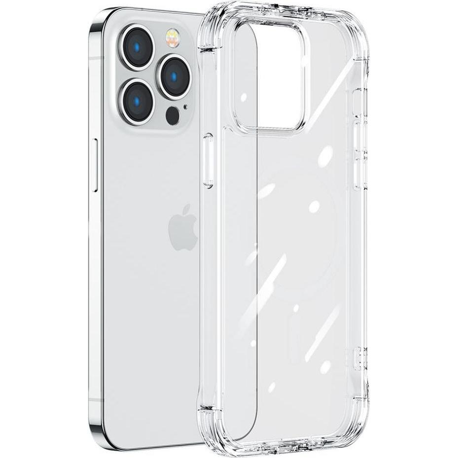 Joyroom Defender Series Case Cover for iPhone 14 Pro Armored Hook Cover Stand Clear (JR-14H2) (Apple iPhone 14 Pro), Sma...