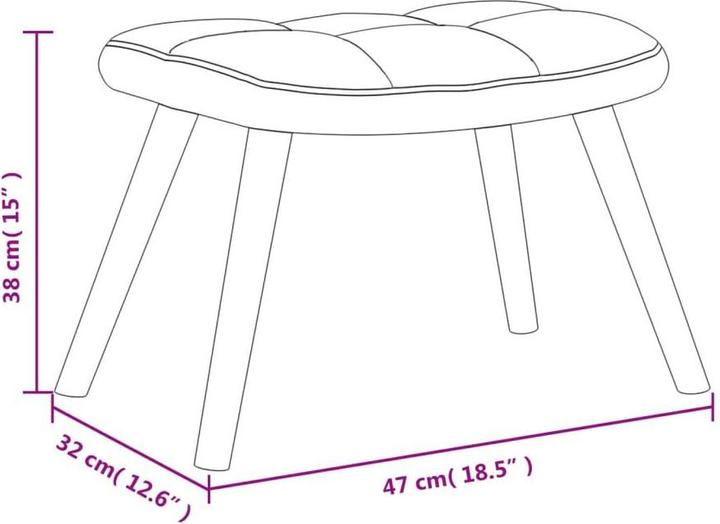 Immagine prodotto vidaXL Schaukelstuhl mit Hocker