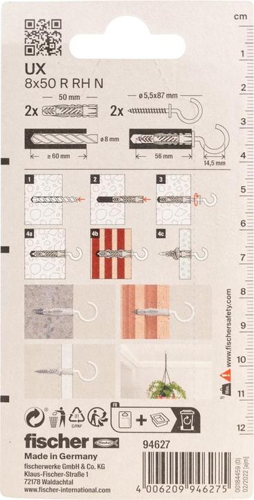 Image du produit Fischer 94627 Unidue UX 8X50 R RH N NV (2 pcs)