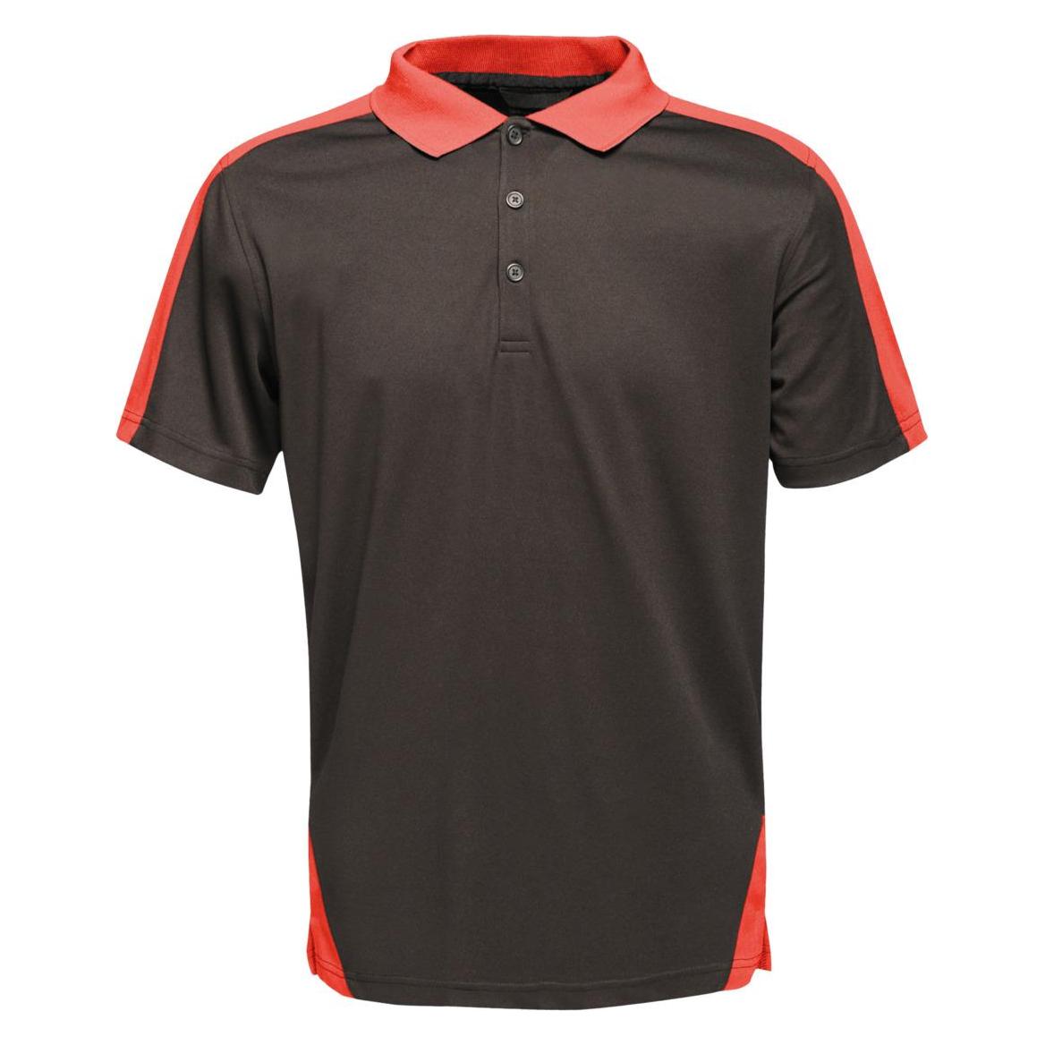 Regatta, Herren, Shirts, Contrast Coolweave Polo, Mehrfarbig, Schwarz