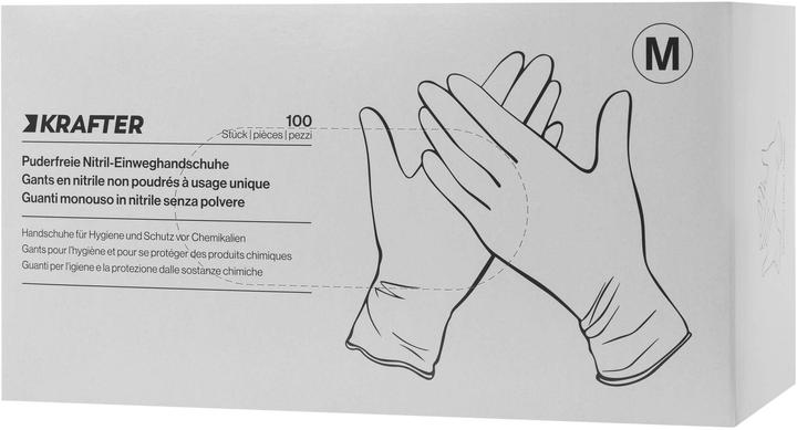 Produktbild FTM Einweghandschuh Nitril, Grösse: M, Schwarz, 100 Stück (M)