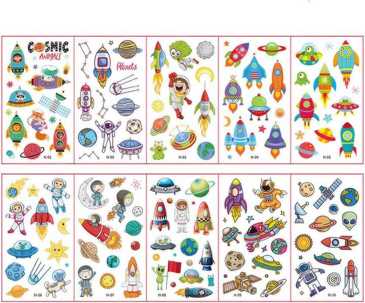 Nibib Tatouages spatiaux pour enfants