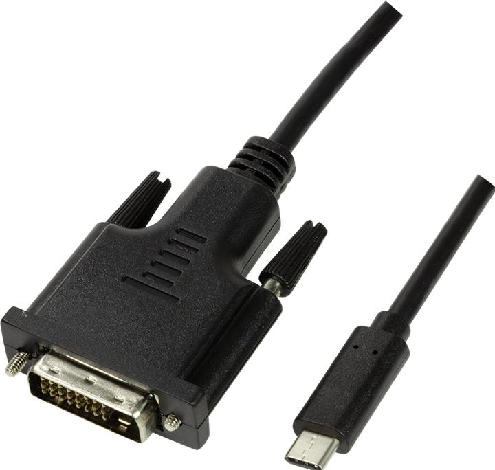 Image du produit LogiLink USB Typ C — DVI (1.80 m)