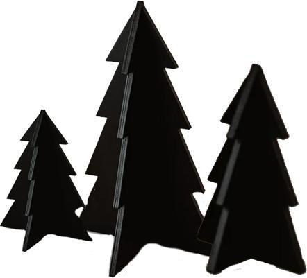 Image du produit Eulenschnitt Set de 3 sapins noirs