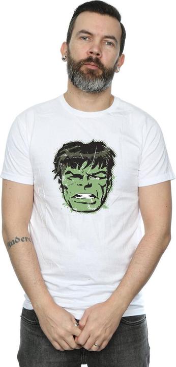 Immagine prodotto Incredible Hulk Distressed Face Maglietta Uomo (XXL)