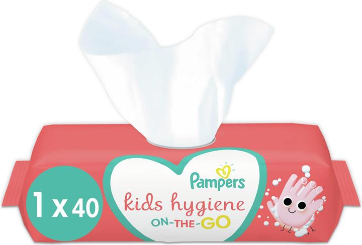 Actual product image Pampers Kids Hygiene On-The-Go Napkins. 12 Pack, 480 Serv. (480 Piece)