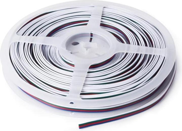 Immagine prodotto Cables CAVO RGB PER STRISCE LED - 4-ADRIG - 4 x 0,33 mm² - 25 m (RGBIC, 2500 cm)
