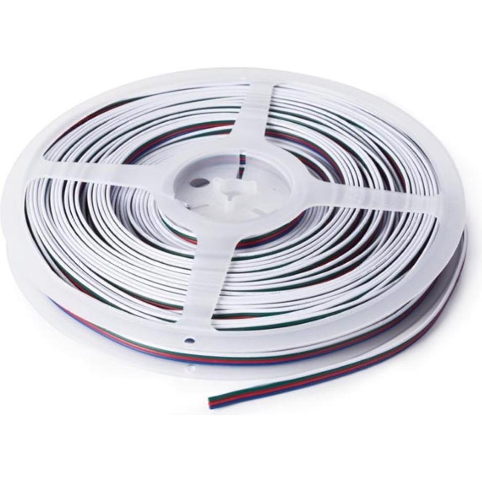 Cables, Striscia LED, CAVO RGB PER STRISCE LED - 4-ADRIG - 4 x 0,33 mm² - 25 m (RGBIC, 2500 cm)