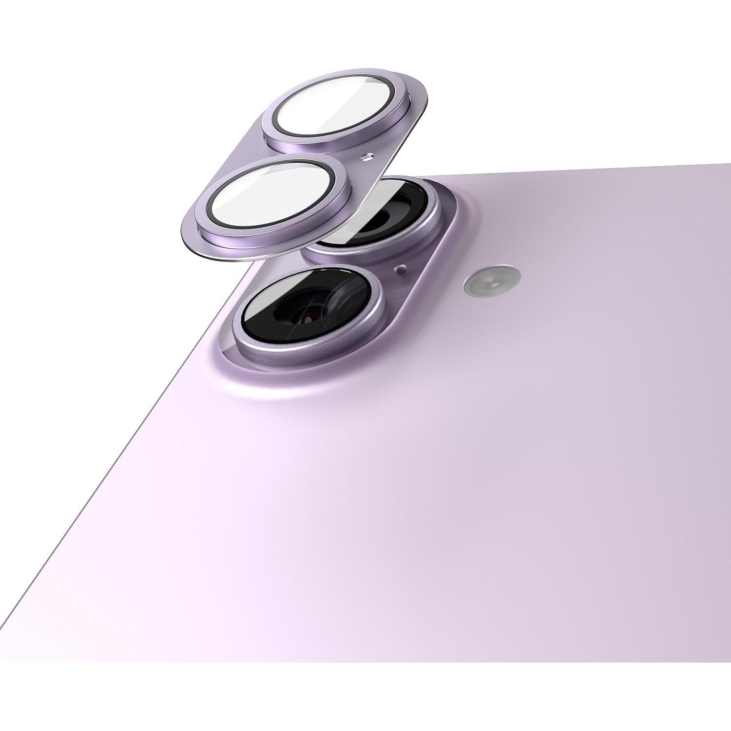 Etteri full camera lens guard for iPhone 17 pink (Apple iPhone 17), Pellicola protettiva smartphone, Pink