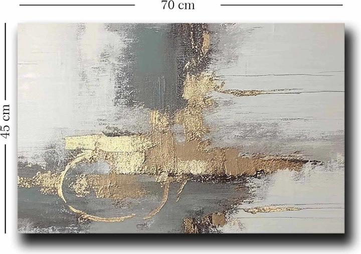 Wallxpert Bild Gold/Grau (70 x 45 cm)