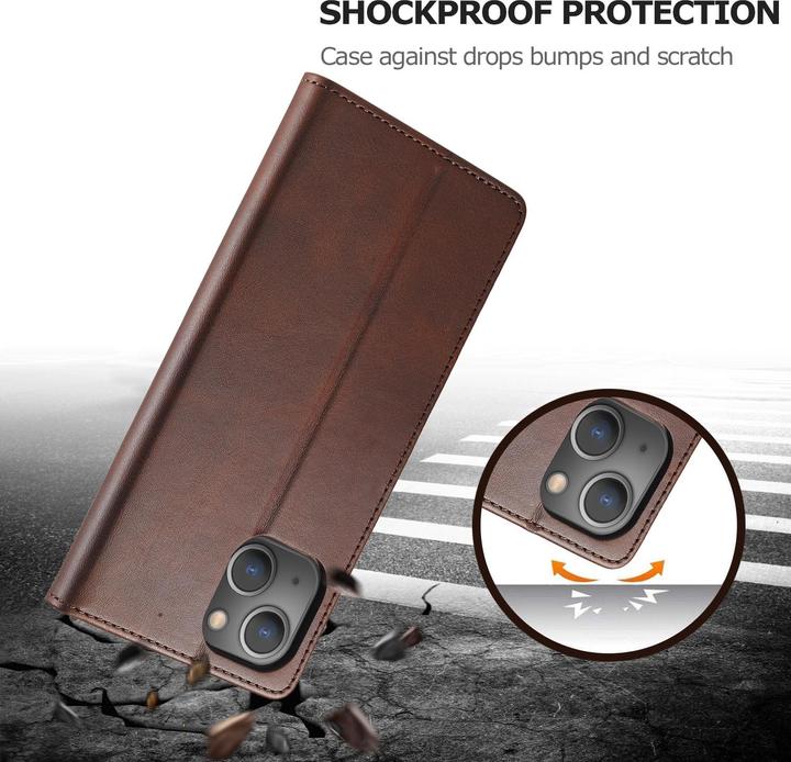 Immagine prodotto Ueli Express Leder Buch Etui Tasche mit Kartenfach (Apple iPhone 13 mini)