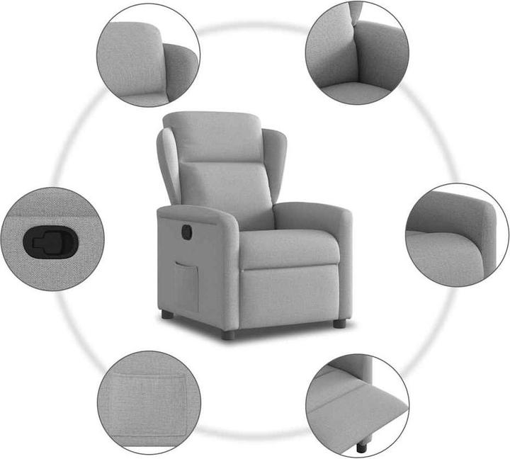 Actual product image VidaXL Relax armchair cloud grey fabric