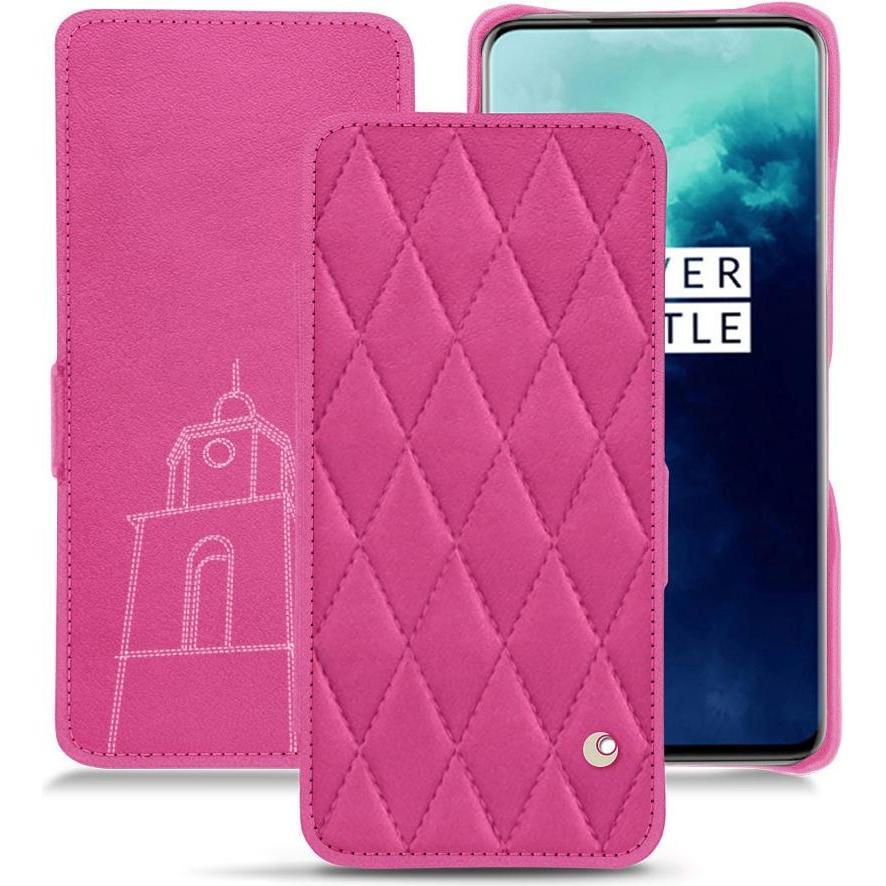Noreve Lederschutzhülle horizontal (OnePlus 7T Pro), Smartphone Hülle, Rosa