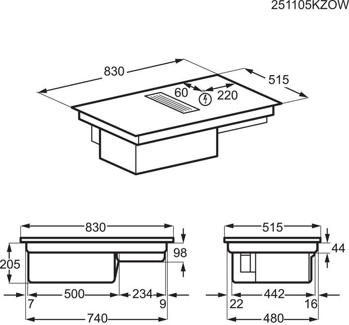 Immagine prodotto Electrolux DMGL8322UO (83 cm, Piano cottura a induzione)