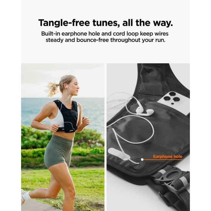 Actual product image Spigen Dynamic Shield Running Vest Black (One size)