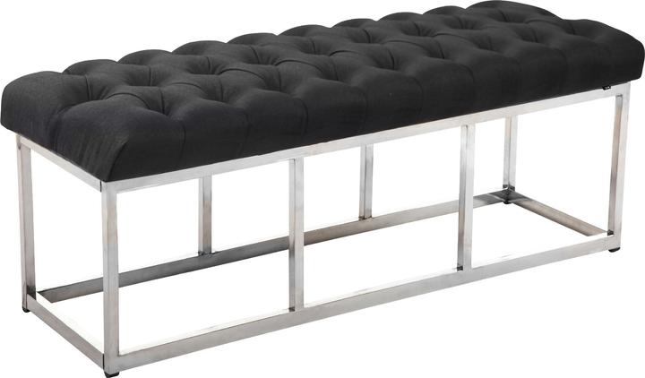 Actual product image Swisshandel24 Bench Amun fabric E120, dark grey (120 cm)