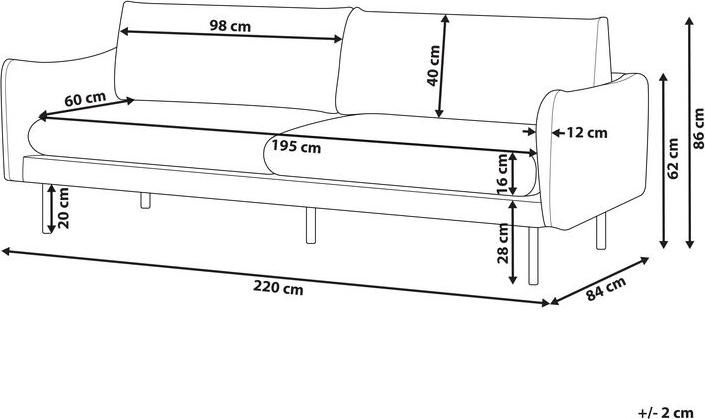 Produktbild Beliani Vinterbro (3-Sitzer)