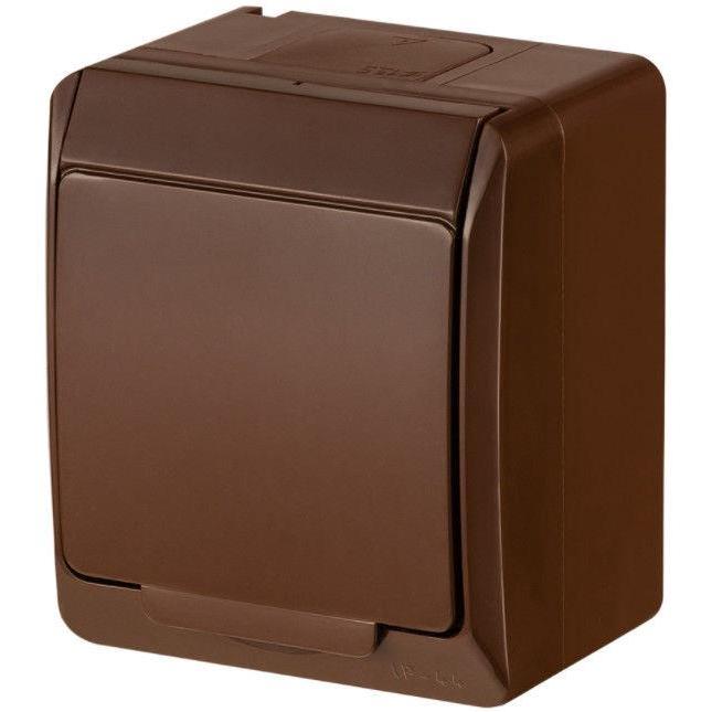 Elektro-Plast, Presa di corrente, PRESA A SPINA HERMES 0324-06 MARRONE