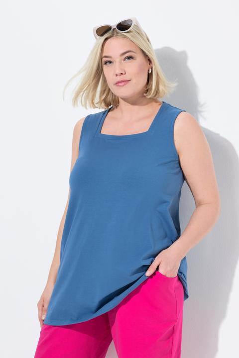 Immagine prodotto Ulla Popken Top dal taglio lungo e smanicato con vestibilità classica e scollo rettangolare (50, 52)