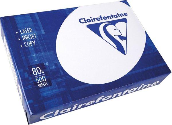 Produktbild Clairefontaine Kopierpapier Clairalfa DIN A4 80g/m² 2fach Lochung weiss 500 Bl./Pack. (80 g/m², A4)