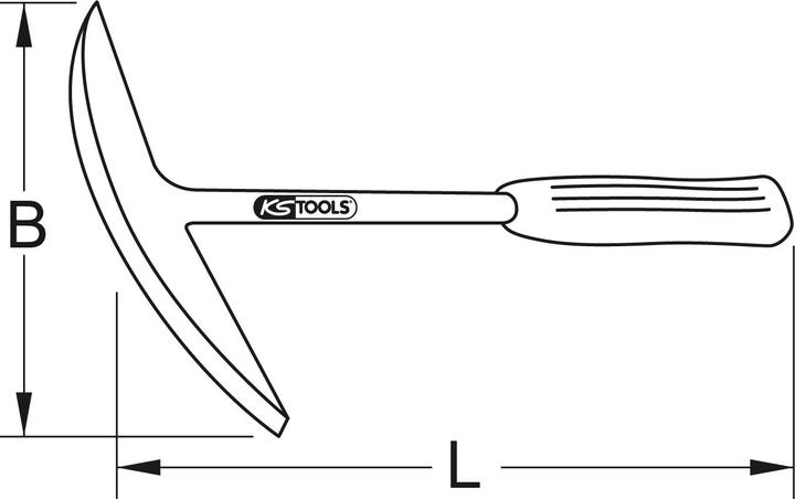 Actual product image KS Tools BRONZEplus hand pick, plastic handle, total length 420 mm (2150 g)