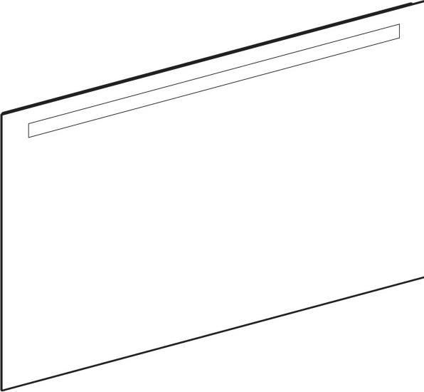 Produktbild Geberit Option Basic Square Lichtspiegel, Beleuchtung oben (5 x 76 cm)