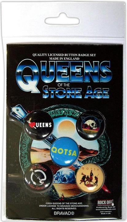 Actual product image Queens Of The Stone Age Logo Badge (Pack of 5)