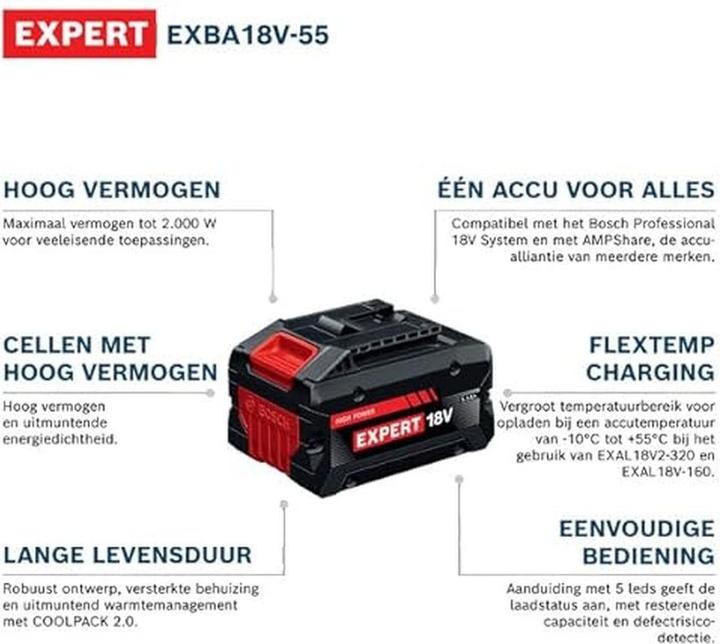 Produktbild Bosch Professional Bosch Akku 4xEXBA18V-55 L (18 V)