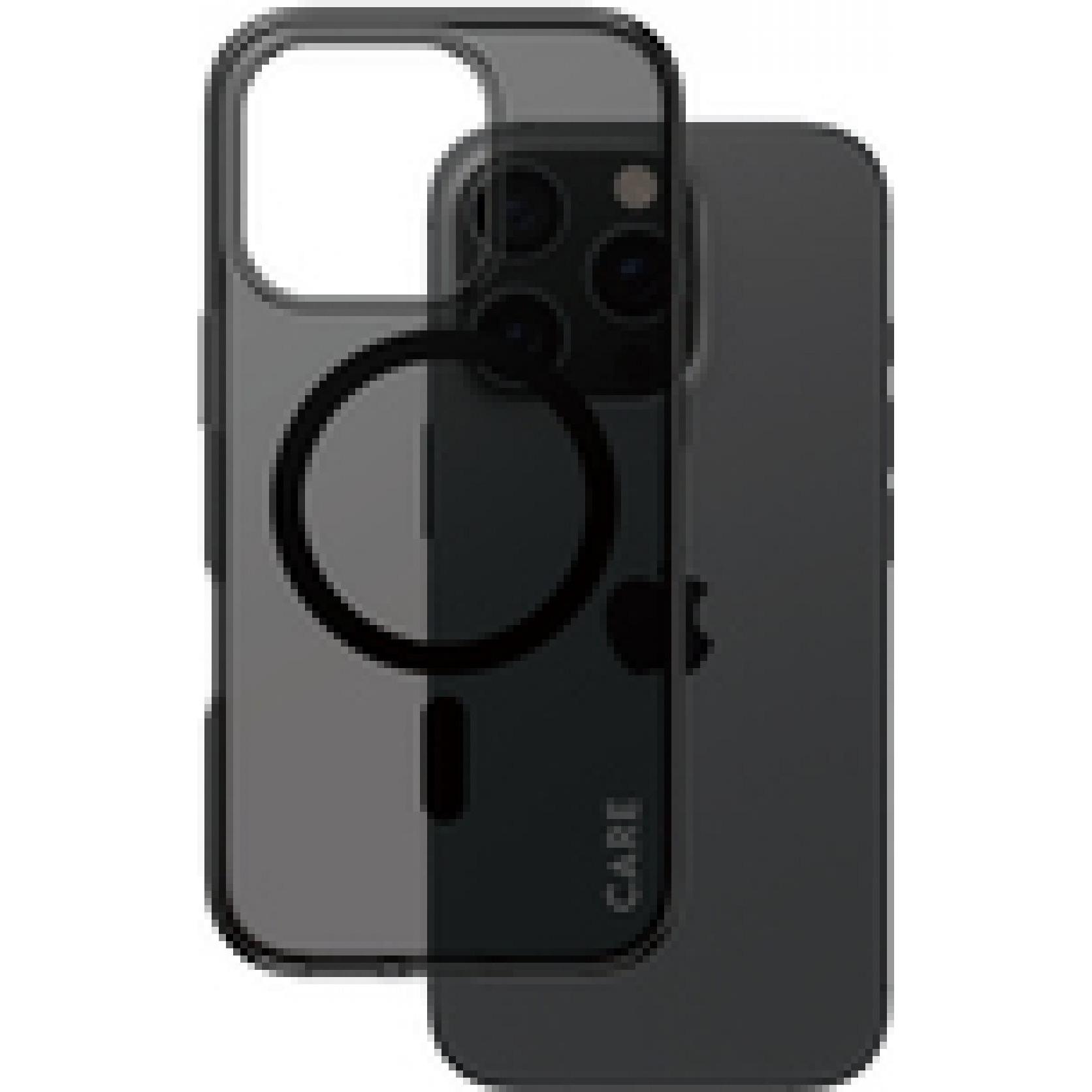 PanzerGlass CARE Smokey Case (Apple iPhone 16 Pro), Smartphone Hülle, Transparent, Schwarz