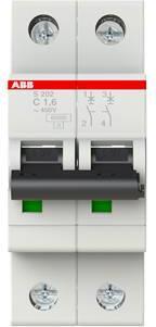 Actual product image ABB S202-C1,6 Automatic circuit breaker 1.6A per M compact 2-pole