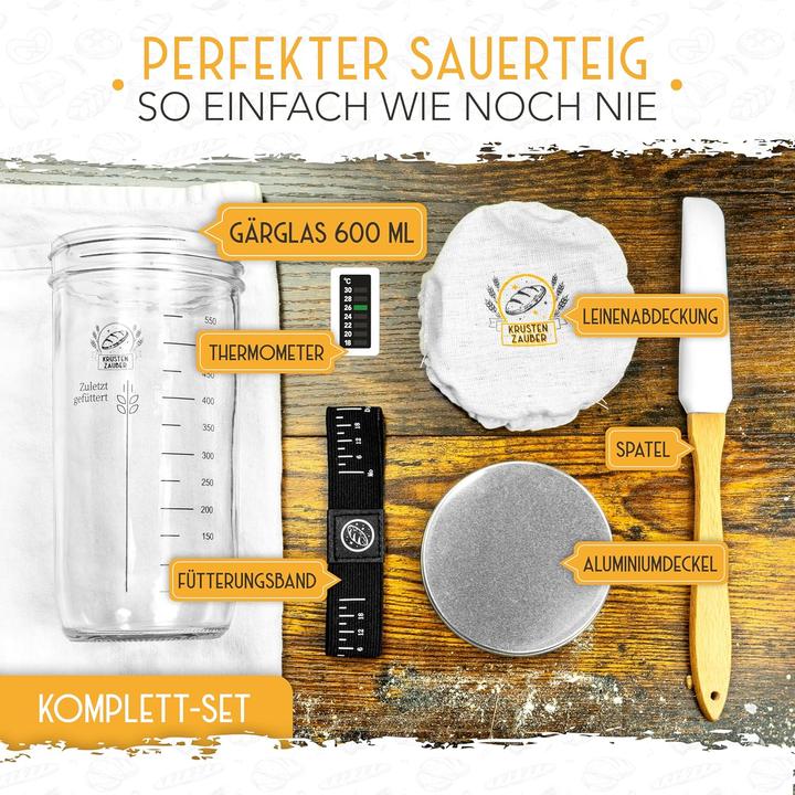 Produktbild Krustenzauber Gärkörbchen & Sauerteig Starter Set