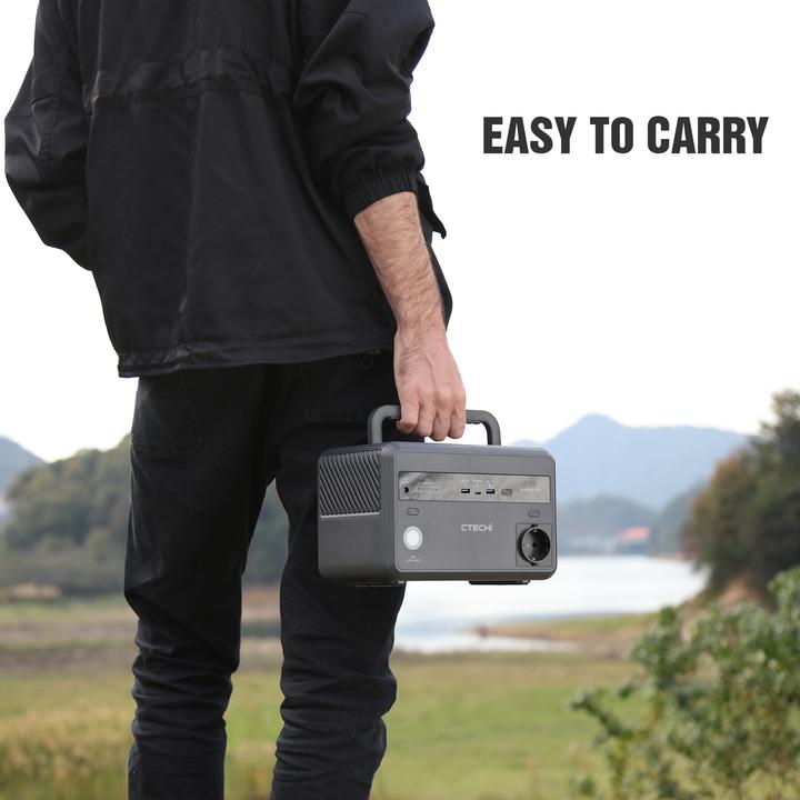 Actual product image PhoneLook Power Station CTECHi GT300 (299 Wh) LiFePO4 battery, 3 USB ports (24W & 45W), LCD screen and L (299 Wh)