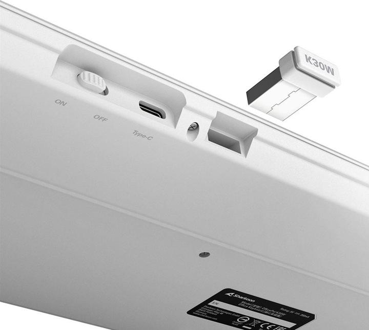 Actual product image Sharkoon OfficePal K30W wh (DE, Wireless)