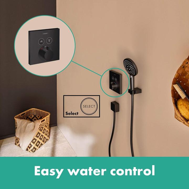 Productafbeelding hansgrohe HG kant en klare set SHOWERSELECT f UP thermostaat f 2 Verbr mat zwart