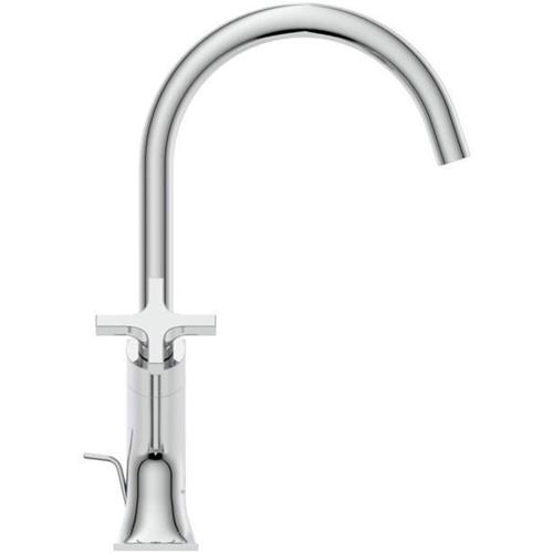 Ideal Standard, Rubinetteria per bagno, IDS Zweissriff-Waschtischarmatur JOY NEO Kreuzgr. m Ablaufgarnitur chrom