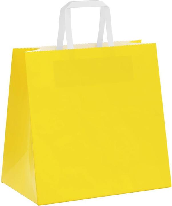 Produktbild VidaXL Kraftpapiertüten 50 Stk. mit Henkel Gelb 26x17x25 cm Papiertüte (Geschenktüte, 50 x)