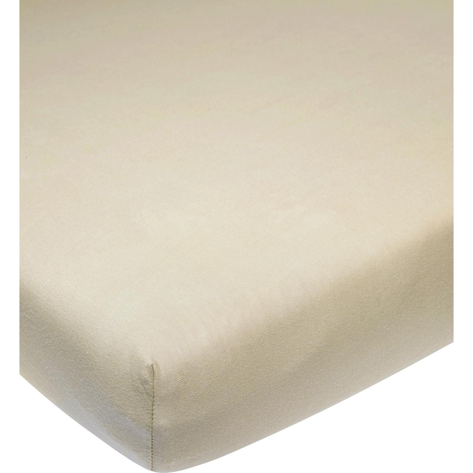 Thumbnail - Meyco, Fixleintuch Babybett, Home jersey Spannbettlaken 120x200 sand