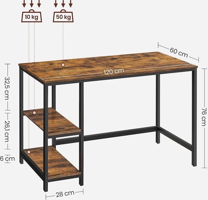Actual product image Vasagle Tanos (120 x 60 x 75 cm)