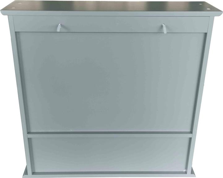 Produktbild HTI-Living Badezimmerschrank mit Spiegel Türen Wandspiegel Schrank 54 x 52 x 14 cm Grau