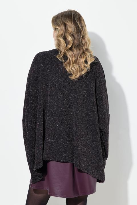 Actual product image Miamoda Glitter Mock Neck Oversized Top (54)