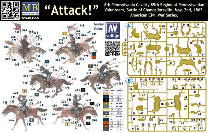 Produktbild Master Box 8th Pennsylv. cavalry,Battle o.Chancello