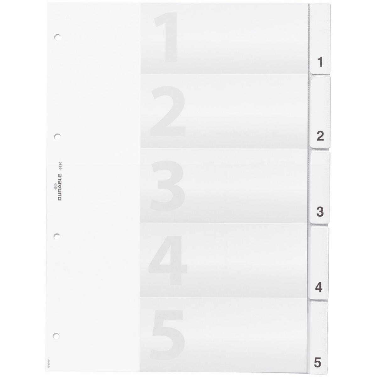 Durable, Ordner Zubehör, Ordnerregister Verwendung für Papierformat: DIN A4 Ausführung der Tabe: blanko