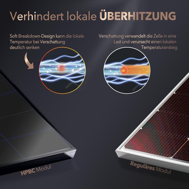 Actual product image Enjoy solar Monokristallines Solarmodul mit HPBC Technologie 200W/12V (200 W, 9.89 kg)