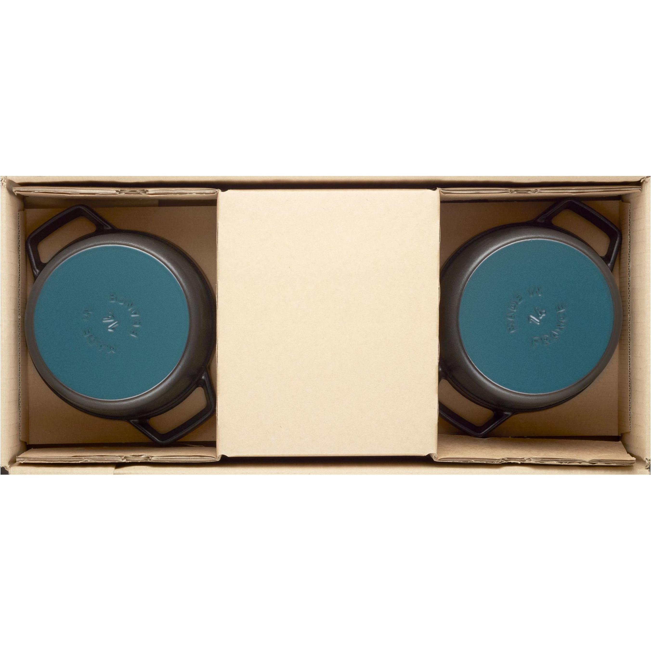 Zwilling Set di cocotte La Cocotte, 3 pezzi tondo in ghisa , Padella + Pentola, Nero