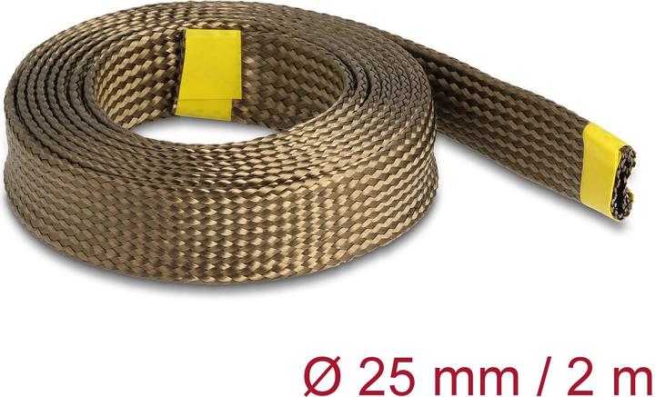 Actual product image Delock Braided basalt fiber hose 2 m x 25 mm Brown (Cable conduit, 200 cm)